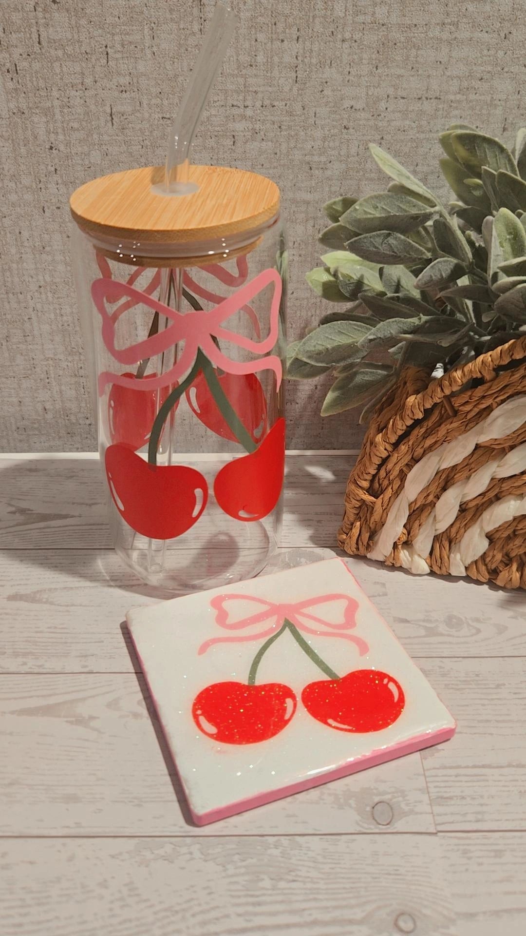 Cherry Cup Coaster