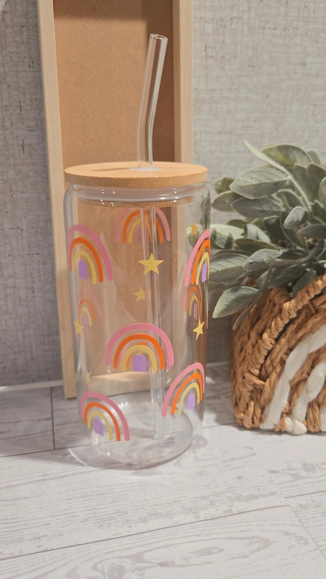 Rainbow Glass Can