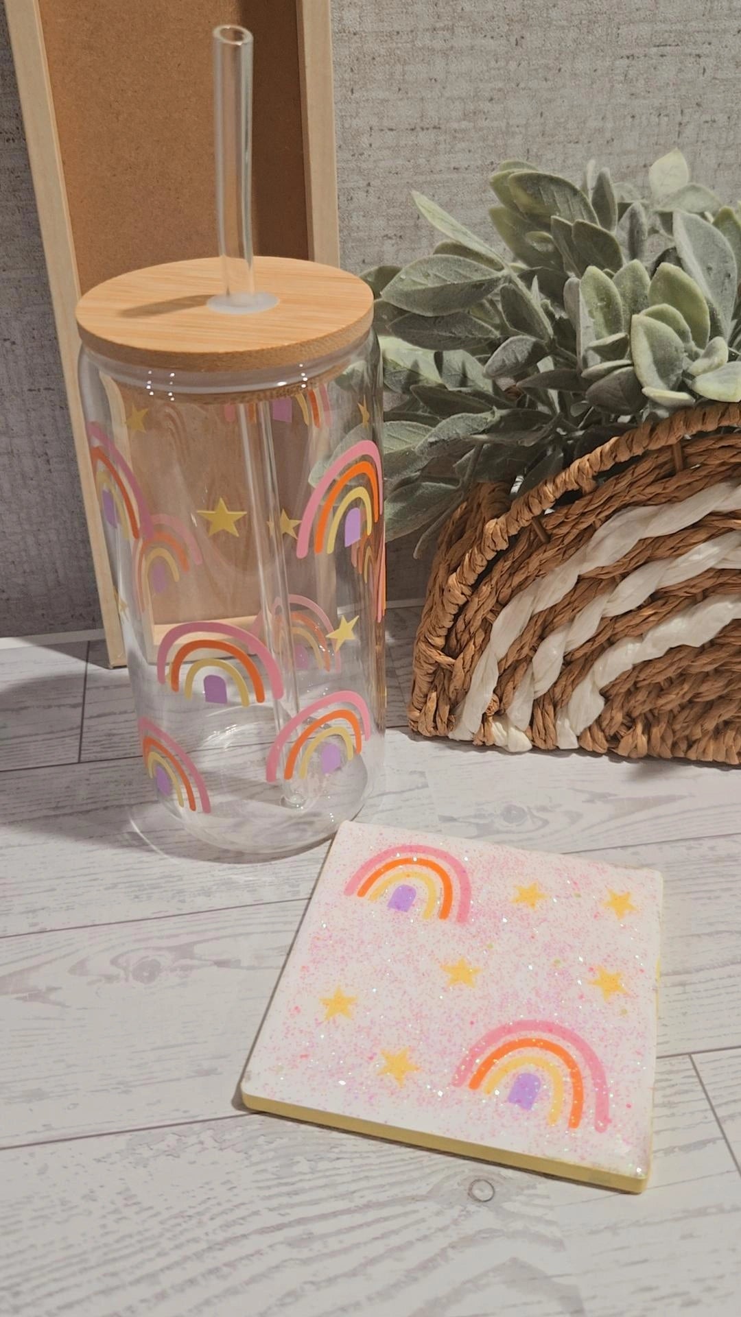 Rainbow Glass Can