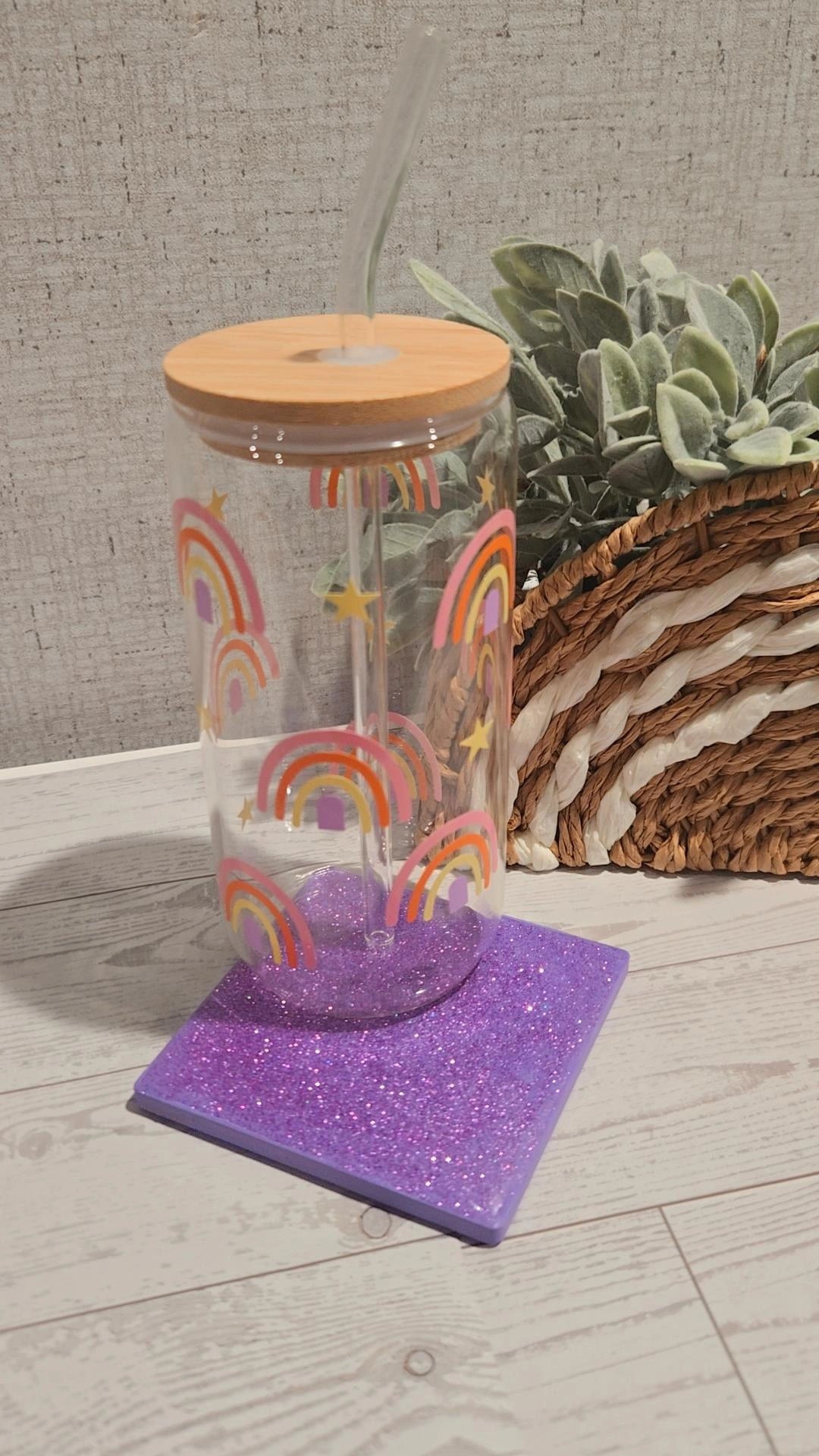 Rainbow Glass Can